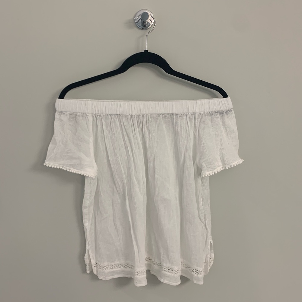 White off the shoulder top